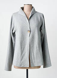 Gilet manches longues fermeture boutonnée sur le devant gris ESCORPION femme