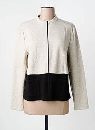 Veste casual coupe droite beige FRANK WALDER femme