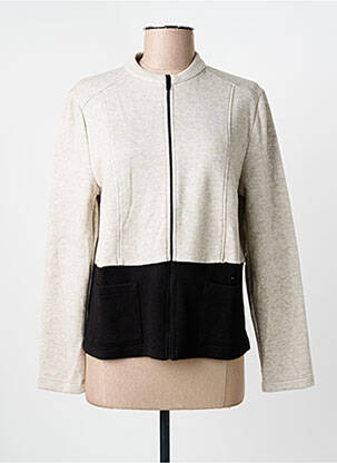 Veste casual coupe droite beige FRANK WALDER femme