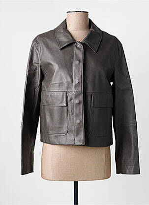 Veste simili cuir manches longues marron GERRY WEBER femme