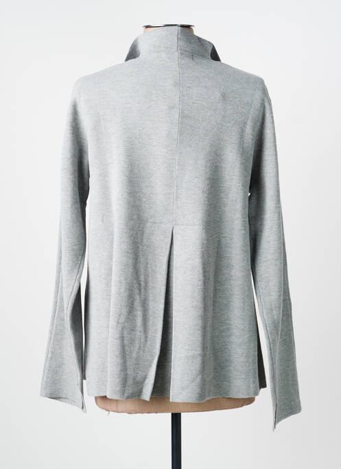 Gilet manches longues fermeture boutonnée sur le devant gris ESCORPION femme