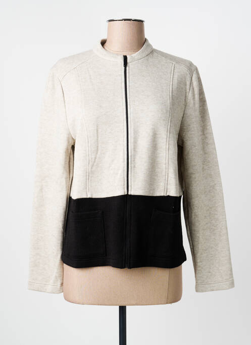Veste casual coupe droite beige FRANK WALDER femme