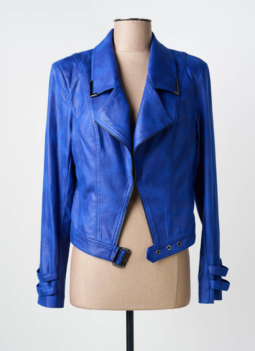 Veste casual col tailleur bleu JOSEPH RIBKOFF femme