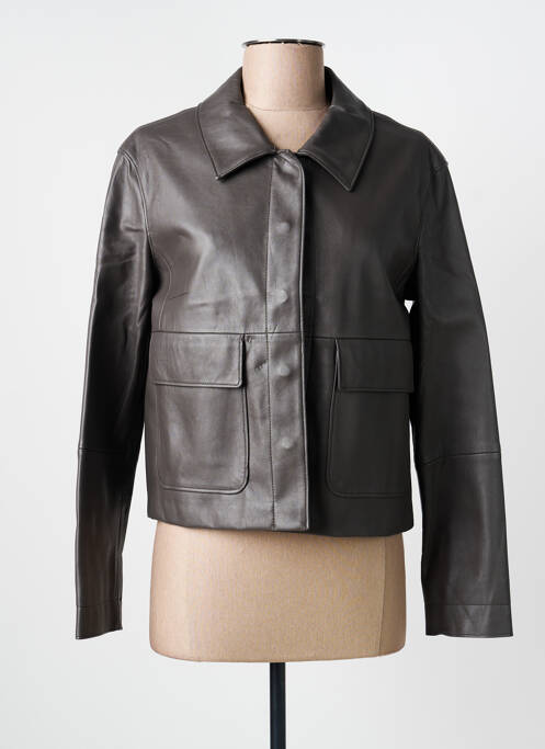 Veste simili cuir manches longues marron GERRY WEBER femme