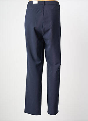 Pantalon droit tissage crêpe taille normale bleu FRANK WALDER femme