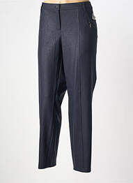 Pantalon droit fermeture zippée sous rabat boutonné taille normale bleu FRANK WALDER femme