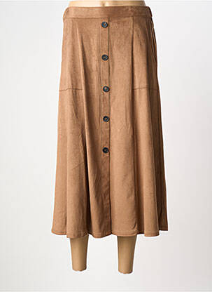Jupe longue coupe évasée marron ESCORPION femme