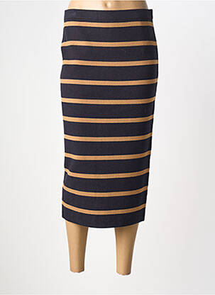 Jupe mi-longue coupe droite bleu GERRY WEBER femme
