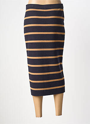 Jupe mi-longue coupe droite bleu GERRY WEBER femme