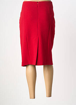 Jupe mi-longue taille à pinces rouge ATELIER GARDEUR femme