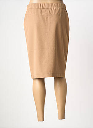 Jupe mi-longue stretch marron FRANK WALDER femme