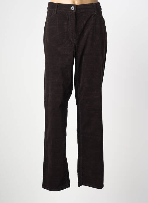 Pantalon droit stretch taille normale marron ATELIER GARDEUR femme