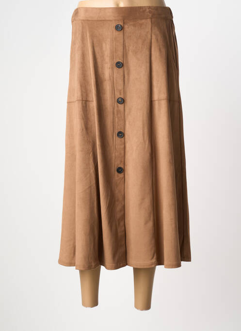 Jupe longue coupe évasée marron ESCORPION femme