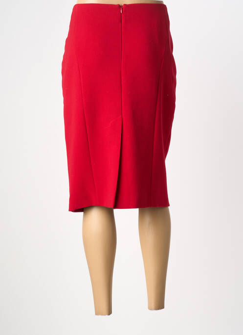Jupe mi-longue taille à pinces rouge ATELIER GARDEUR femme