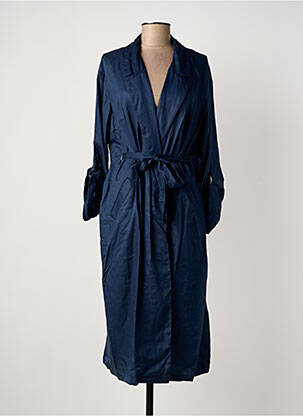Trench tissage popeline sans capuche bleu PEOPLE TREE femme