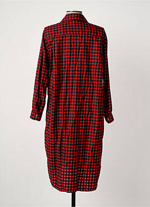 Robe mi-longue manches longues manches longues rouge BELLEROSE femme