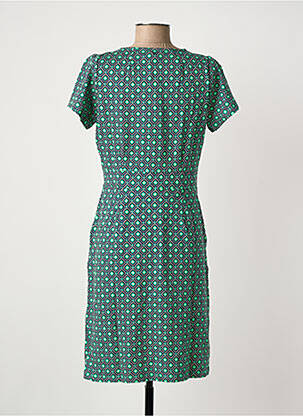 Robe mi-longue imprimé fleurs manches courtes vert KING LOUIE femme