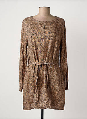 Robe courte manches longues manches longues marron LA FIANCEE DU MEKONG femme