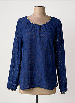 Blouse col rond manches longues bleu BELLEROSE femme