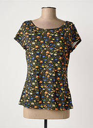 T-shirt stretch manches courtes noir KING LOUIE femme
