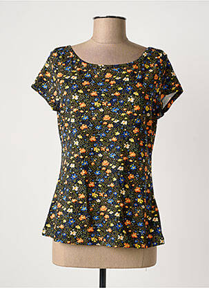 T-shirt stretch manches courtes noir KING LOUIE femme