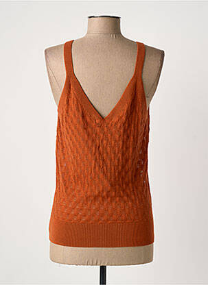 Pull col v fines bretelles orange KING LOUIE femme