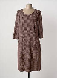 Robe mi-longue imprimé fantaisie manches longues rouge KING LOUIE femme