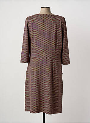 Robe mi-longue imprimé fantaisie manches longues rouge KING LOUIE femme