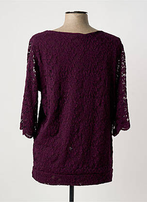 Top stretch manches 3/4 violet LILY & ME femme