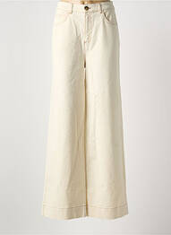 Jeans coupe large stretch taille haute beige KING LOUIE femme