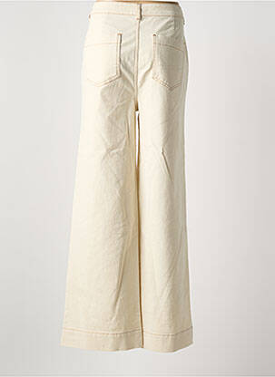 Jeans coupe large stretch taille haute beige KING LOUIE femme