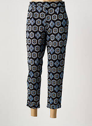 Pantalon 7/8 taille à pinces taille normale bleu KING LOUIE femme