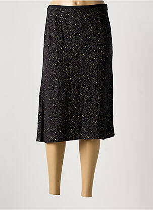 Jupe mi-longue noir BELLEROSE femme