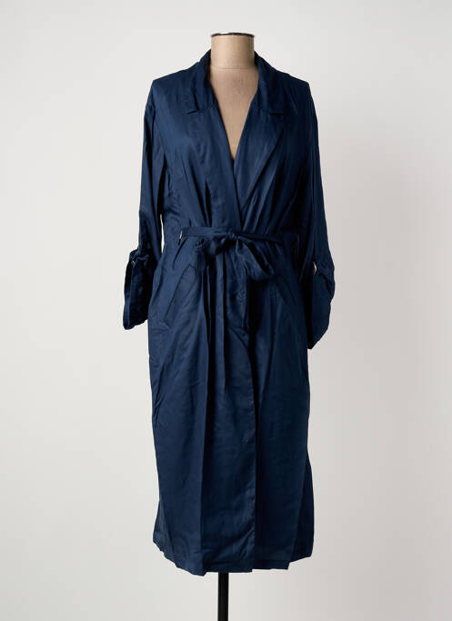Trench tissage popeline sans capuche bleu PEOPLE TREE femme