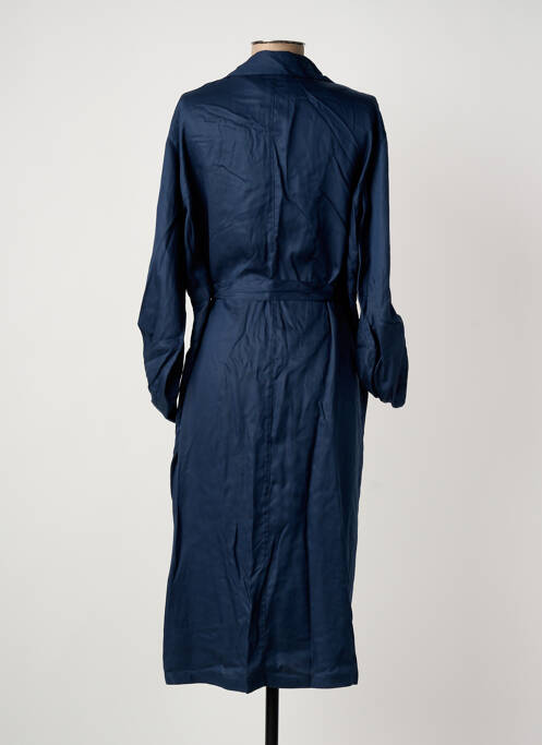 Trench tissage popeline sans capuche bleu PEOPLE TREE femme