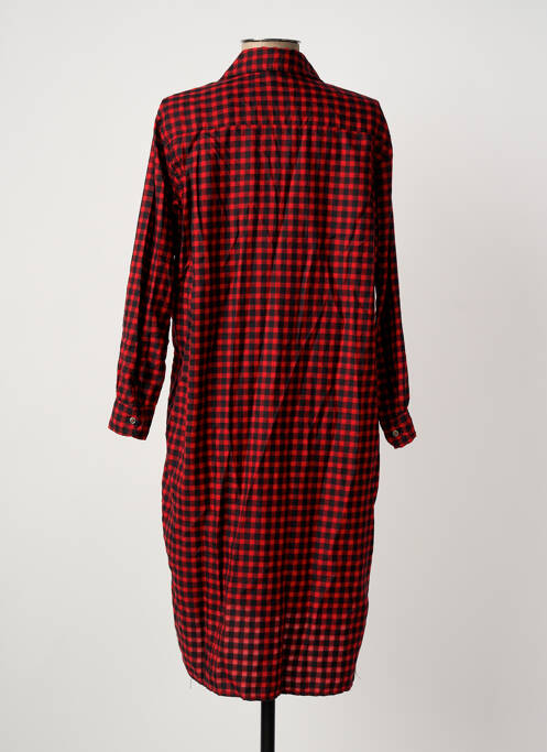 Robe mi-longue manches longues manches longues rouge BELLEROSE femme