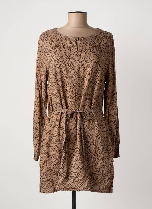 Robe courte manches longues manches longues marron LA FIANCEE DU MEKONG femme