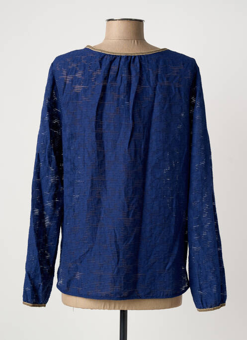 Blouse col rond manches longues bleu BELLEROSE femme