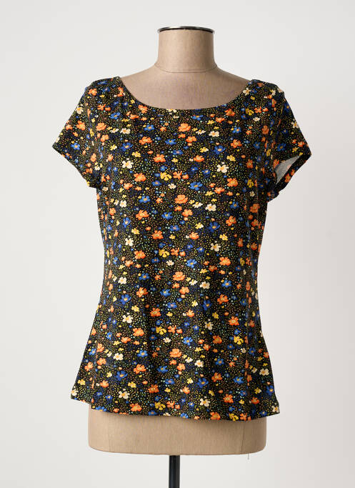 T-shirt stretch manches courtes noir KING LOUIE femme