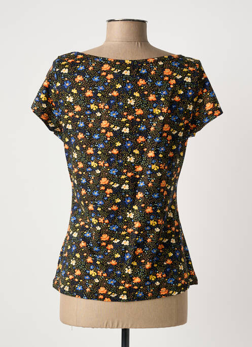 T-shirt stretch manches courtes noir KING LOUIE femme