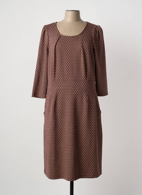 Robe mi-longue imprimé fantaisie manches longues rouge KING LOUIE femme