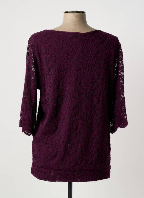 Top stretch manches 3/4 violet LILY & ME femme