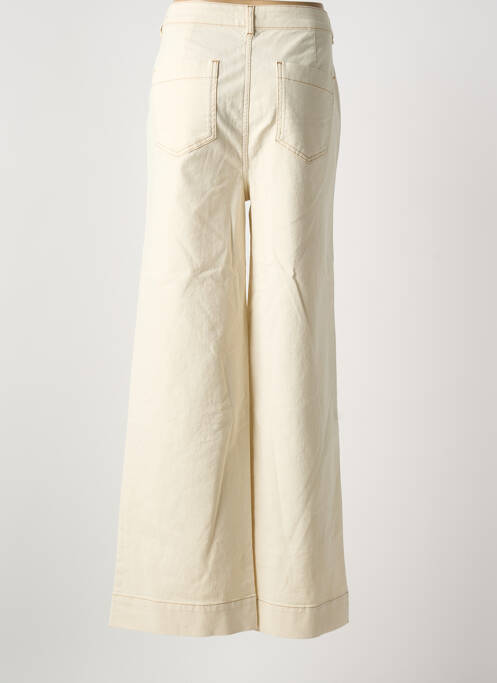 Jeans coupe large stretch taille haute beige KING LOUIE femme