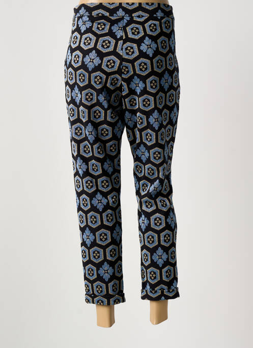 Pantalon 7/8 taille à pinces taille normale bleu KING LOUIE femme
