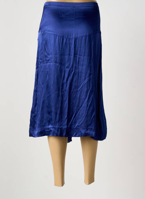 Jupe mi-longue bleu BELLEROSE femme