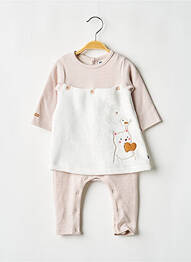 Pyjama fermeture pressionnée rose SUCRE D'ORGE fille