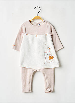 Pyjama fermeture pressionnée rose SUCRE D'ORGE fille