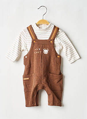 Ensemble pantalon coupe droite marron SUCRE D'ORGE garçon