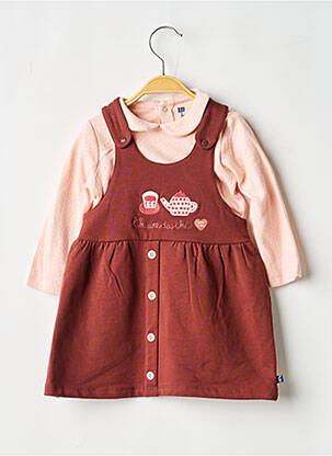 Ensemble robe manches longues rose SUCRE D'ORGE fille