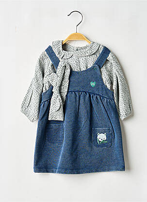 Ensemble robe imprimé fantaisie bleu SUCRE D'ORGE fille